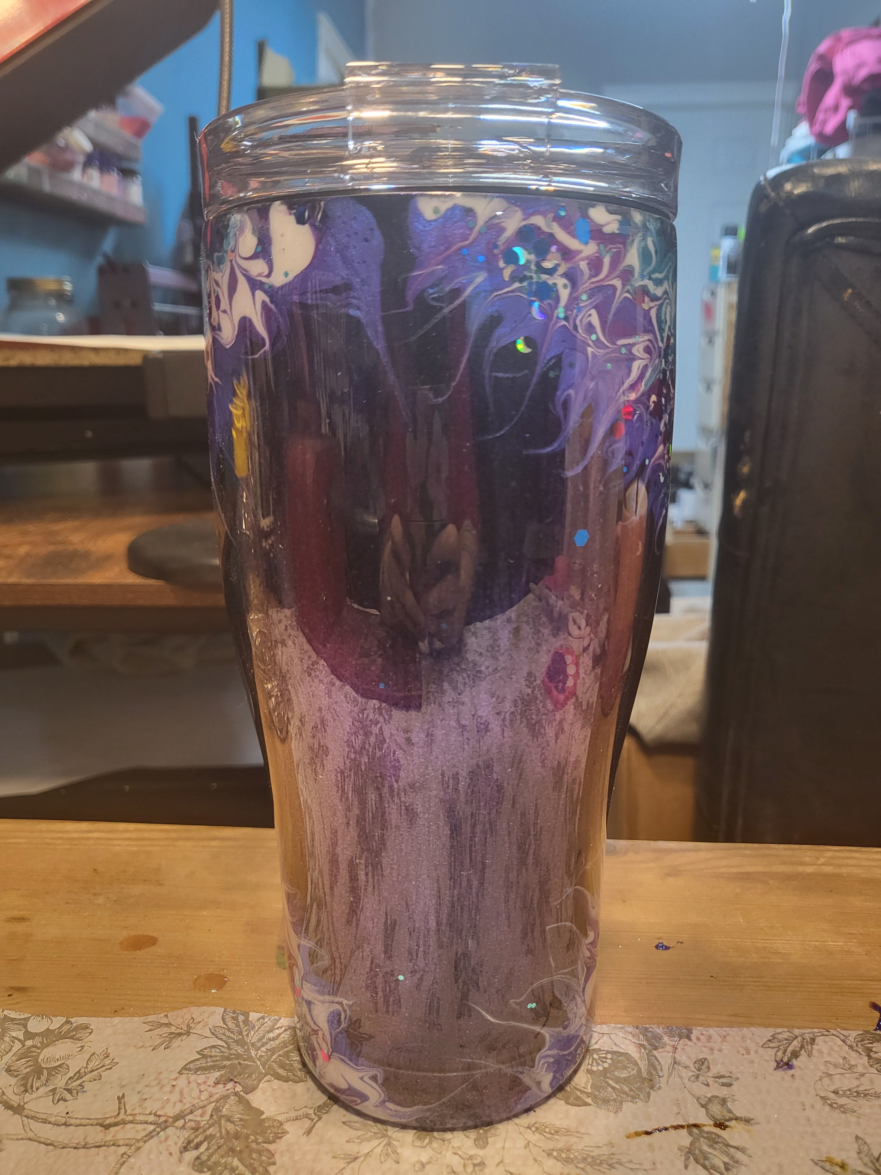 30oz tumbler/bougee butterfly-ready to ship